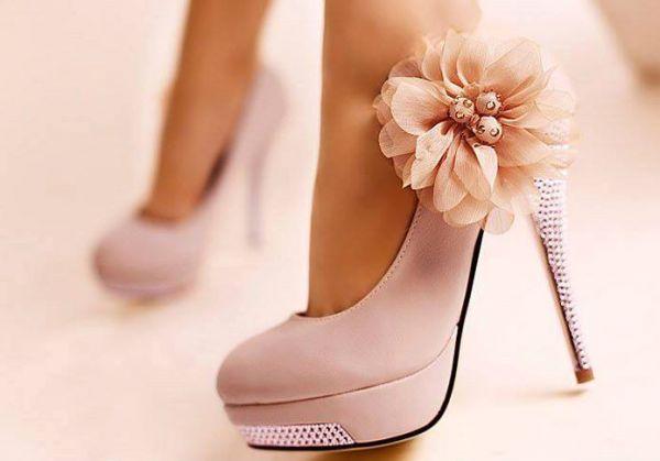 Sapato Flor Rosa