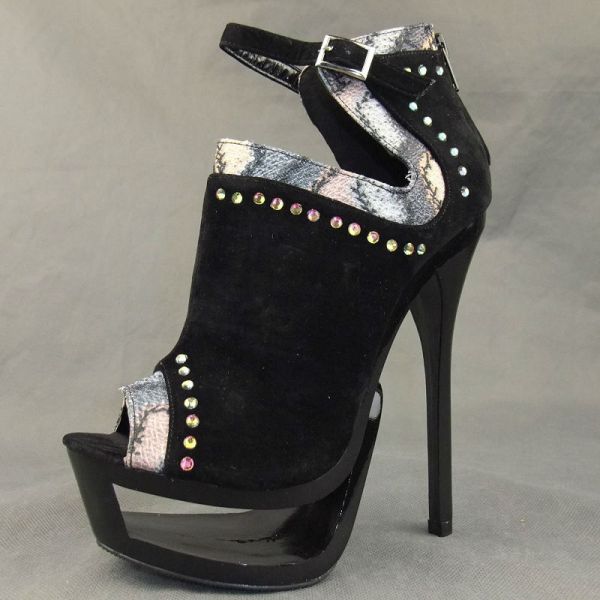 Open Toe Plataforma Preto