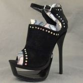 Open Toe Plataforma Preto
