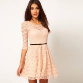 VESTIDO RENDA SOLTO BEGE