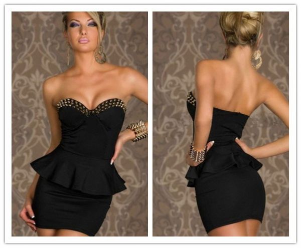 VESTIDO BUSTO SPIKE PRETO