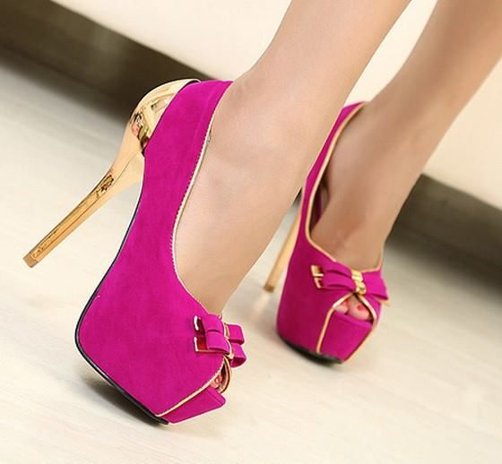 Peep Toe Bowtie Rosa