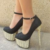 Sapato Salto Spike Preto