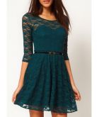 VESTIDO RENDA SOLTO VERDE