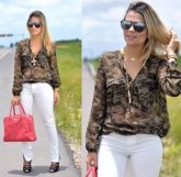Camisa Estampa Camuflagem