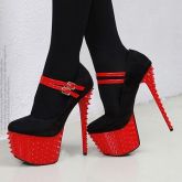 Sapato Salto Spike Vermelho