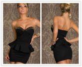VESTIDO BUSTO SPIKE PRETO