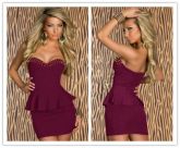 Vestido Busto Spike Vinho