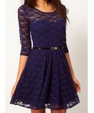 VESTIDO RENDA SOLTO AZUL