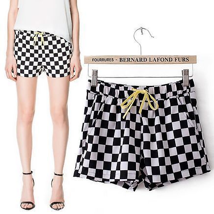 Shorts Xadrez Zara Inspired